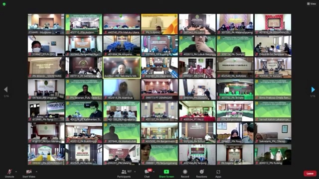 1 PA Selong Mengikuti Zoom Meeting Sosialisasi Petunjuk Teknis Penyusunan RKA KL TA 2023